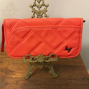 Lug Quilted Coral Wristlet